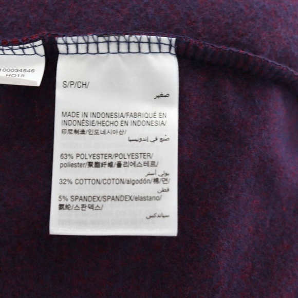 Club Room Mens Fleece Sweatshirt Fire Red Blue Col - Picture 5 of 7